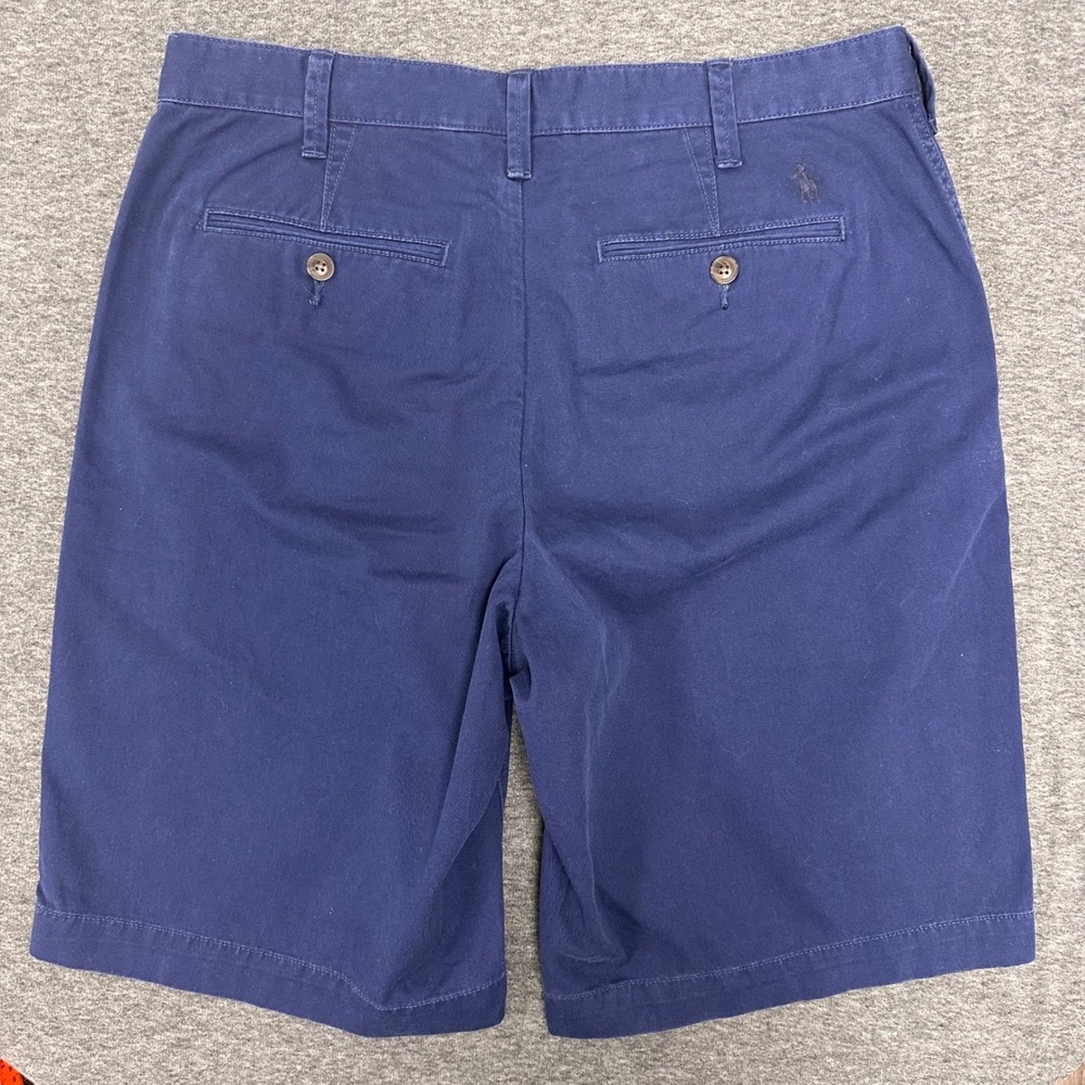 Polo Ralph Lauren Relaxed Fit Cotton Chino Relaxed Shorts Blue Casual‎ Size 30 - Picture 11 of 13